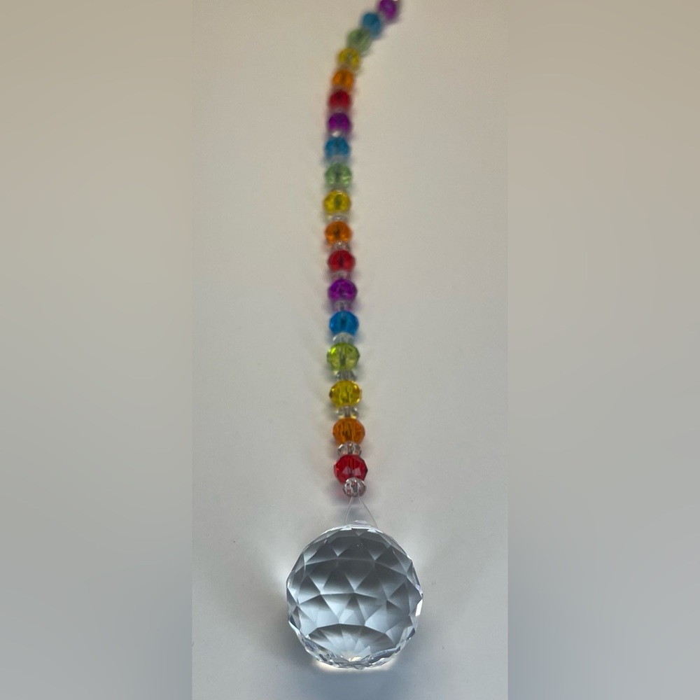 Mini Rainbow Suncatcher. Made with glass beads